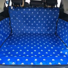 Pet Carriers Dog Car Seat Cover Trunk Mat Cover Protector Carrying For Cats Dogs transportin perro autostoel hond (Color: Blue)