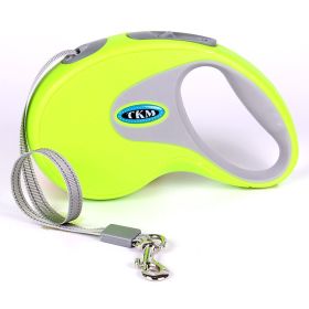 Retractable Pet Leash Automatic with Nylon Ribbon Cord Soft Hand Grip Extendable Traction Rope Break & Lock System (color/length: green 3M)