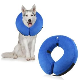 Soft Dog Cone Collar for After Surgery - Inflatable Dog Neck Donut Collar - Elizabethan Collar for Dogs Recovery (colour: CQLQ05 Cows Point hook and loop)