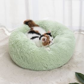 Pet Bed For Dog & Cat; Plush Cat Bed Warm Dog Bed For Indoor Dogs; Plush Dog Bed; Winter Cat Mat (Color: Light Grey)