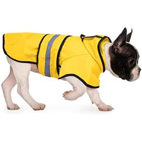 Reflective Dog Raincoat Hooded Slicker Poncho for Small to X-Large Dogs and Puppies; Waterproof Dog Clothing (Color: Clear, size: small)
