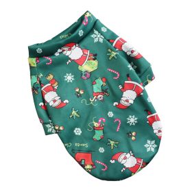 Small Dog Hoodie Coat Winter Warm Pet Clothes for Bulldog Chihuahua Shih Tzu Sweatshirt Puppy Cat Pullover Dogs; Chrismas pet clothes (Color: Green Saint, size: XS for 1-1.5Kg)